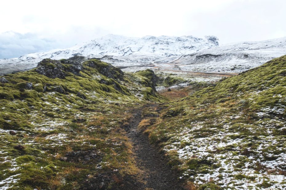 path through snow